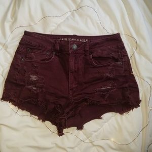 Maroon American Eagle Shorts